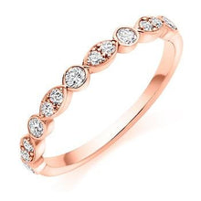 Load image into Gallery viewer, Rubover &amp; Grain Set Diamond Half Eternity Ring 0.35 Carat - Pobjoy Diamonds