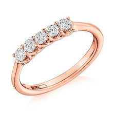 Load image into Gallery viewer, Claw Set Vintage Style Diamond Half Eternity 0.35 Carat - Pobjoy Diamonds