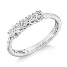 Load image into Gallery viewer, Claw Set Vintage Style Diamond Half Eternity 0.35 Carat - Pobjoy Diamonds