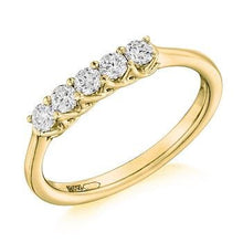 Load image into Gallery viewer, Claw Set Vintage Style Diamond Half Eternity 0.35 Carat - Pobjoy Diamonds