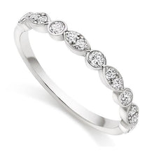 Load image into Gallery viewer, Rubover &amp; Grain Set Diamond Half Eternity Ring 0.35 Carat - Pobjoy Diamonds