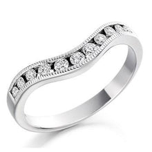 Load image into Gallery viewer, Shaped Milgrain Edged Half Eternity 0.27 Carat - Pobjoy Diamonds