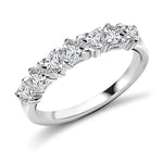 Claw Set Heart Shape Diamond Half Eternity Ring 1.25 Carat - Pobjoy Diamonds