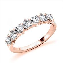 Load image into Gallery viewer, Claw Set Heart Shape Diamond Half Eternity Ring 1.25 Carat - Pobjoy Diamonds