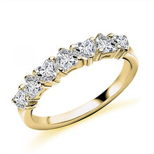 Load image into Gallery viewer, Claw Set Heart Shape Diamond Half Eternity Ring 1.25 Carat - Pobjoy Diamonds