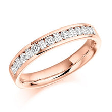 Load image into Gallery viewer, Mixed Cut Channel Set Diamond Half Eternity 0.50 Carat - Pobjoy Diamonds