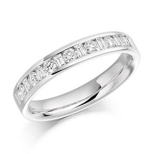 Load image into Gallery viewer, Mixed Cut Channel Set Diamond Half Eternity 0.50 Carat - Pobjoy Diamonds