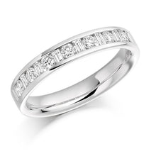 Load image into Gallery viewer, Mixed Cut Channel Set Diamond Half Eternity 0.50 Carat - Pobjoy Diamonds