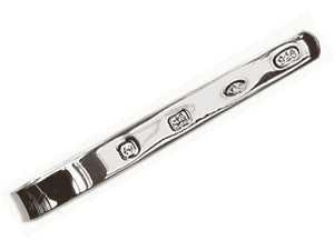 Silver Hallmark Tie Slide - Pobjoy Diamonds