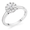 950 Platinum 0.68 CTW Diamond Halo Ring F-G/VS