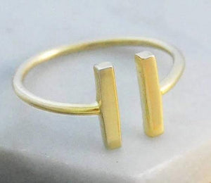 Handmade Gold Plated On SIlver Bar Bracelet From Pobjoy