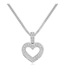 Load image into Gallery viewer, 9K Or 18K Gold Grain Set 0.30 Carat Diamond Heart Pendant Pobjoy