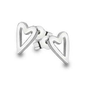 9K White Gold Heart Pendant Necklace & Earrings Set - Pobjoy Diamonds