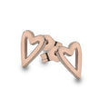 9K Rose Gold Elongated Heart Shape Earrings - Pobjoy Diamonds