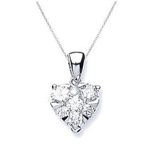 Load image into Gallery viewer, 18K White Gold Heart Diamond Necklace &amp; Pendant  - Pobjoy Diamonds