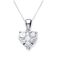 18K White Gold Heart Diamond Necklace & Pendant  - Pobjoy Diamonds