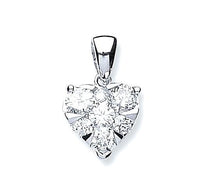 Load image into Gallery viewer, 18K White Gold Heart Diamond Necklace &amp; Pendant
