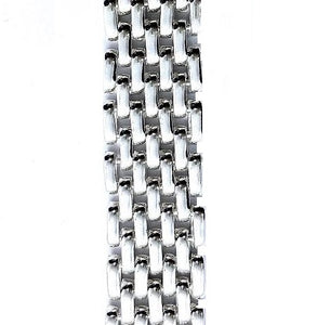 Sterling Silver Mens Heavy Link Bracelet - Pobjoy Diamonds