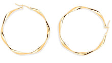 Load image into Gallery viewer, 9K Gold Hollow Twisted Hoop Earrings Mid Size - Pobjoy Diamonds