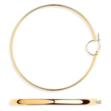 Load image into Gallery viewer, 9K YG Large Flat Hoop Earrings Pobjoy