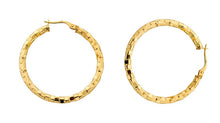 Load image into Gallery viewer, 9K Gold Fancy Hoop Earrings Mid Size - Pobjoy Diamonds