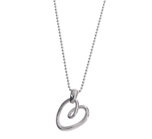 Load image into Gallery viewer, Sterling Silver Graffiti Heart Pendant &amp; Neck Chain - Pobjoy Diamonds