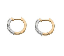 Load image into Gallery viewer, 9K Yellow Gold Diamond Hug Earrings 0.25 CTW - Pobjoy Diamonds