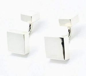 Sterling Silver Handmade Mens Square Cufflinks From Pobjoy In Surrey