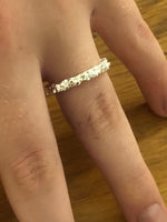 Handmade Silver Lunar Rock Ring - Pobjoy Diamonds