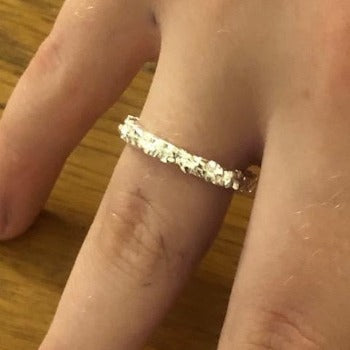Handmade Sterling Silver Lunar Rock Ring