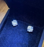 18K White Gold 1.20 Carat Lab Grown Diamond Stud Earrings - F/VS1