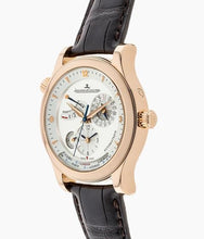 Load image into Gallery viewer, JAEGER LECOULTRE Master Geographic Rose Gold &amp; Black Leather Strap - Pobjoy Diamonds