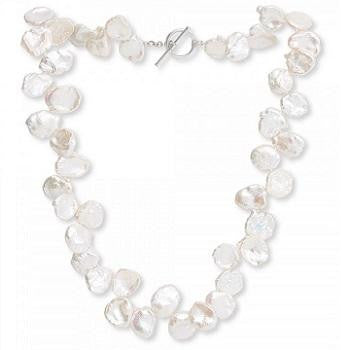 Keshi White Large Cultured Pearl Ladies Necklace - Pobjoy Diamonds