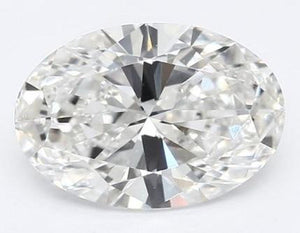 1.00 Carat Oval Cut Lab Grown Diamond Ring F/VVS1 - Pobjoy Diamonds