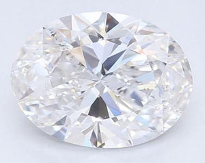 18K Gold 0.75 Carat Oval Cut Lab Grown Diamond Ring F/VS1 - Pobjoy Diamonds