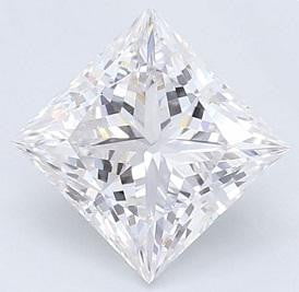 14K Gold 0.50 Carat Princess Cut Solitaire Lab Grown Diamond Ring G/Si1 - Pobjoy Diamonds
