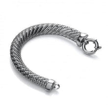 Load image into Gallery viewer, Sterling Silver &amp; Ruthenium Ladies Mesh Bracelet-Pobjoy Diamonds