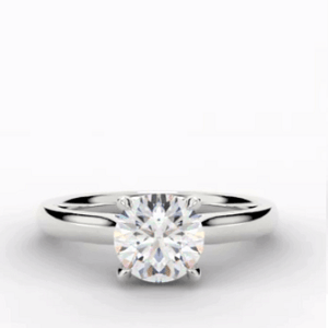 Lambourn Four Prong Round Cut Solitaire Diamond Ring