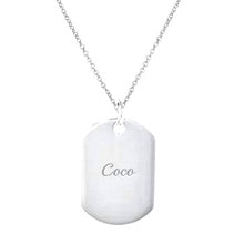 Load image into Gallery viewer, His Or Hers Large Silver Dog Tag &amp; Silver Chain - Pobjoy Diamonds