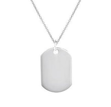 Load image into Gallery viewer, His Or Hers Large Silver Dog Tag &amp; Silver Chain - Pobjoy Diamonds