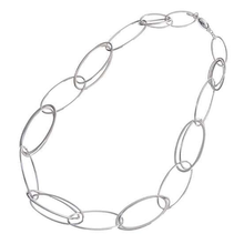 Load image into Gallery viewer, Sterling Silver Large Oval Link Ladies Necklace - Pobjoy Diamonds
