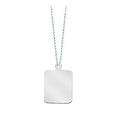 Sterling Silver Engraved Rectangle Tag & Silver Neck Chain - Pobjoy Diamonds