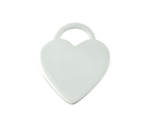 Sterling Silver Heart Tag & Silver Neck Chain 
