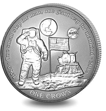 50th Anniversary of Apollo 13: The Lunar Module - 2020 Proof Fine Silver 1oz Piedfort (2oz total) Ultra High Relief Dished - Pobjoy Diamonds