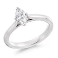 18K Gold Marquise Cut 0.50 Carat Lab Grown Diamond Ring - F/VS2 - Pobjoy Diamonds