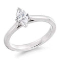 18K White Gold 0.50 Carat Marquise Solitaire Diamond Engagement Ring H/Si1 - Dorchester - Pobjoy Diamonds