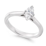 18K Gold Marquise Cut 0.72 Carat Lab Grown Diamond Ring - F/VS2 - Pobjoy Diamonds