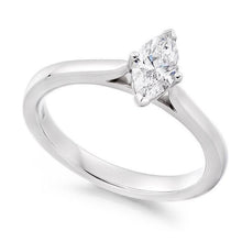 Load image into Gallery viewer, 18K Gold Marquise Cut 0.72 Carat Lab Grown Diamond Ring - F/VS2 - Pobjoy Diamonds