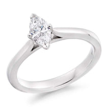 Load image into Gallery viewer, 18K Gold Marquise Cut 1.00 Carat Lab Grown Diamond Ring - G/VS2 - Pobjoy Diamonds