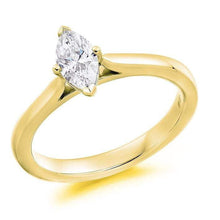 Load image into Gallery viewer, 18K Yellow Gold 0.50 Carat Marquise Solitaire Diamond Engagement Ring H/Si1 - Dorchester - Pobjoy Diamonds